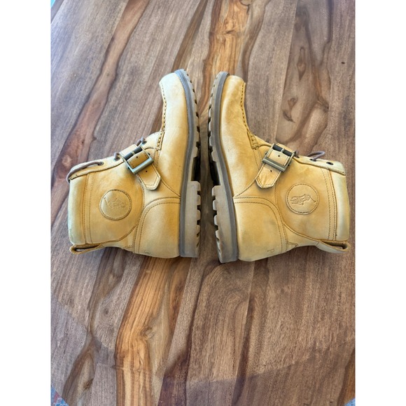 Polo Ralph Lauren Wheathill Tan Leather‎ Moc Toe Buckle Boots Mens 9D H15 main image 5